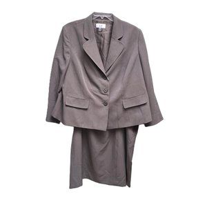 Women's Brown Le Suit Skirt Suit size 22W NEW NWT